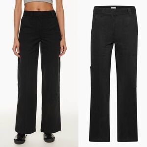 Aritzia Sunday Best New Oscar Mid-rise carpenter pants Black 0 Organic NEW